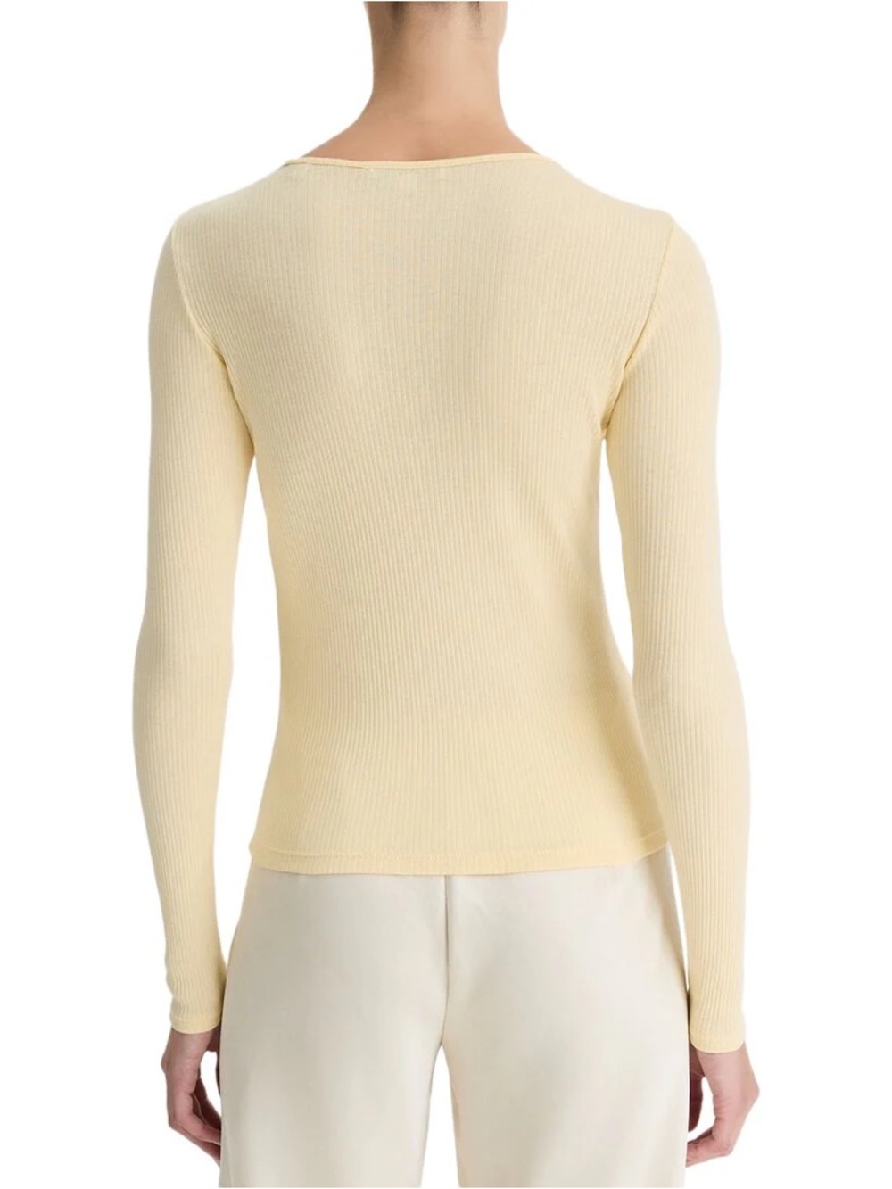 Vince Rib Crew - soft yellow - Picture 2 of 5